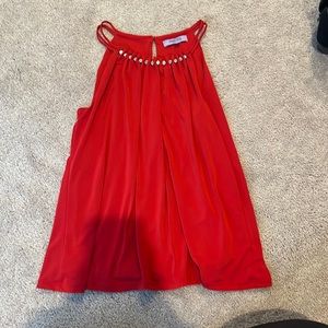 Womens Premise Red Strappy Top Size Medium